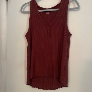 women’s medium burnt red-orange tank top